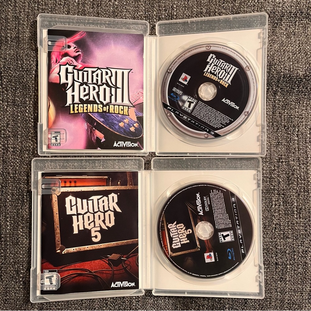 Lot Guitar Hero III Legends of Rock and Guitar Hero 5 for Sony PlayStation 3 PS3 - Picture 3 of 3